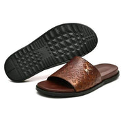 BRAIDED BROWN SLIPPERS (SR BRN 208)