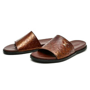 BRAIDED BROWN SLIPPERS (SR BRN 208)