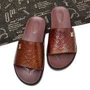 BRAIDED BROWN SLIPPERS (SR BRN 208)