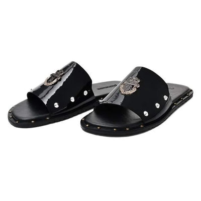 BLACK KING SLIPPERS (SR BLK 202)