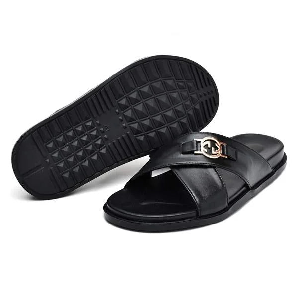 BLACK GG  SLIPPERS (SR BLK 203)