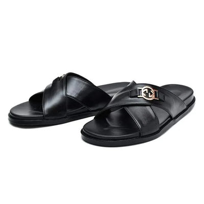 BLACK GG  SLIPPERS (SR BLK 203)