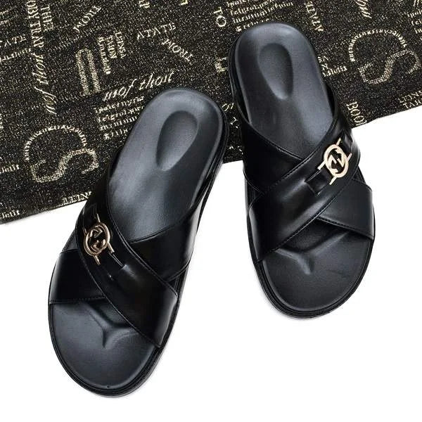 BLACK GG  SLIPPERS (SR BLK 203)