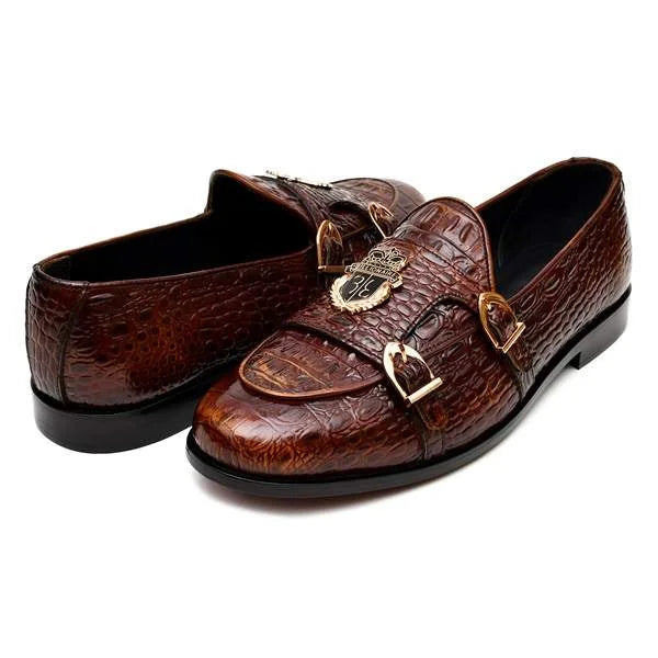 BROWN PRIMIUM DOUBLE MONK LOAFERS (SR BRN 012)