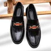 BLACK GUCCI BUCKEL LOAFERS (SR BLK 011)