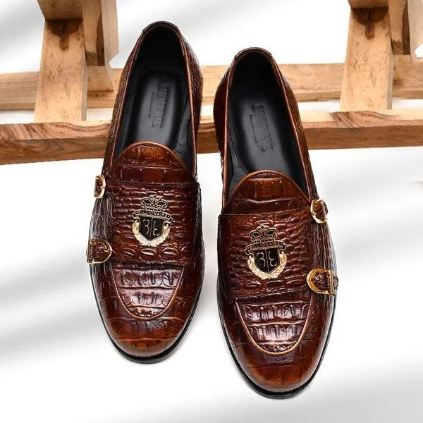 BROWN PRIMIUM DOUBLE MONK LOAFERS (SR BRN 012)